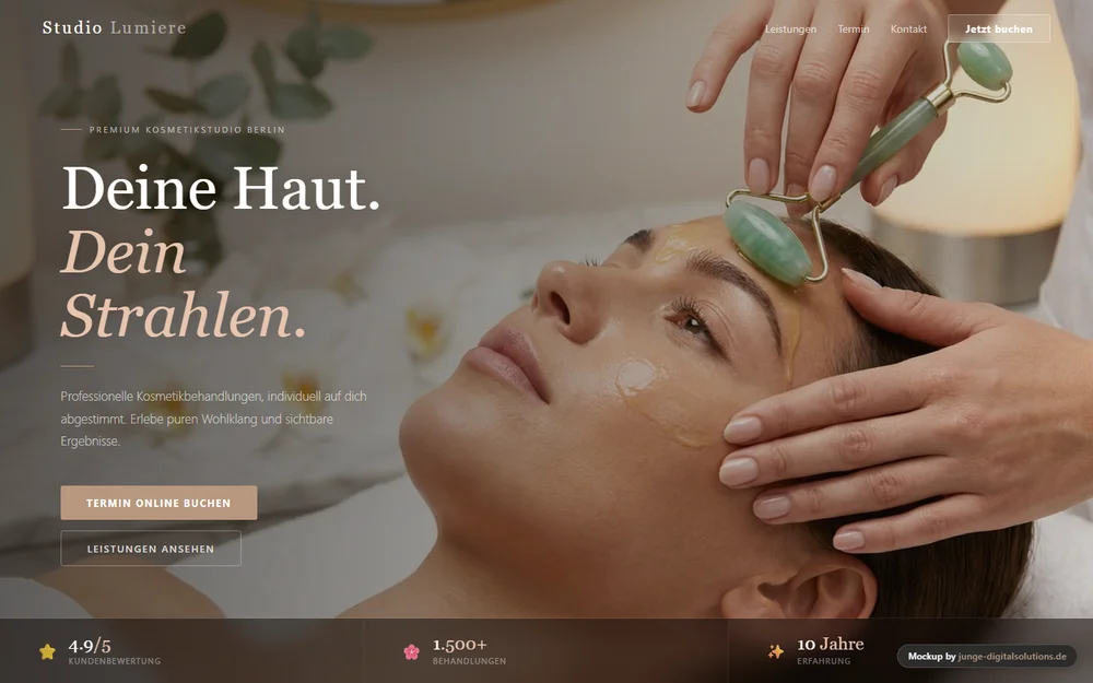 Website-Entwurf für Kosmetik